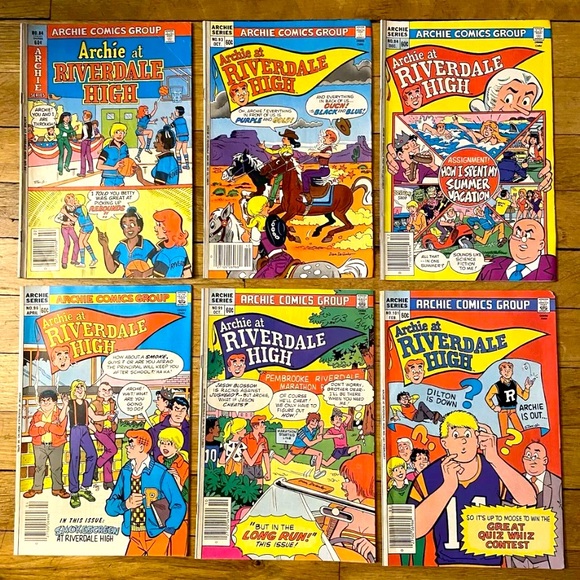 ❌SOLD!❌ 6 Vintage Comics ARCHIE at RIVERDALE HIGH 1980’s - Picture 2 of 13